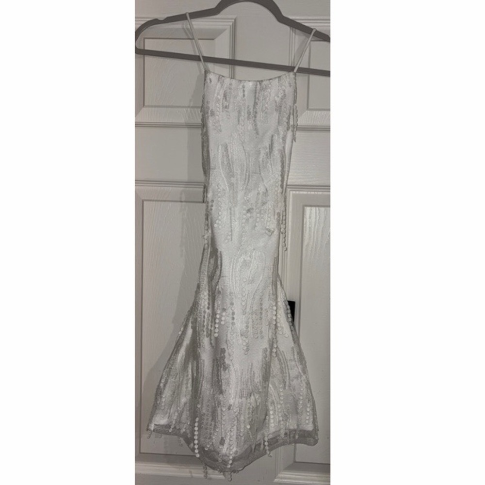 Lulu's White Sequin Mini Dress